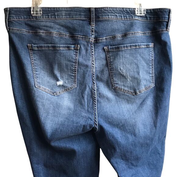 Torrid Sky High Skinny Jeans Distressed High Rise Stretch Premium Denim Size 22R - Picture 11 of 16